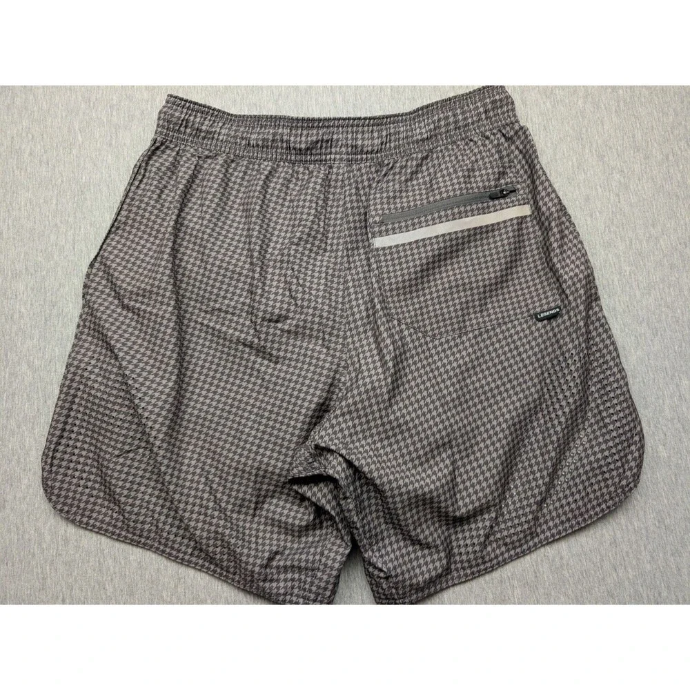 Legends Men's Performance Lined Athletic Shorts in Houndstooth Print